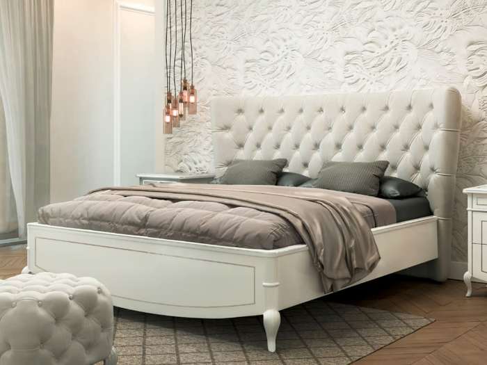 PRESTIGE 2 - Wooden double bed with tufted headboard _ CASA +39